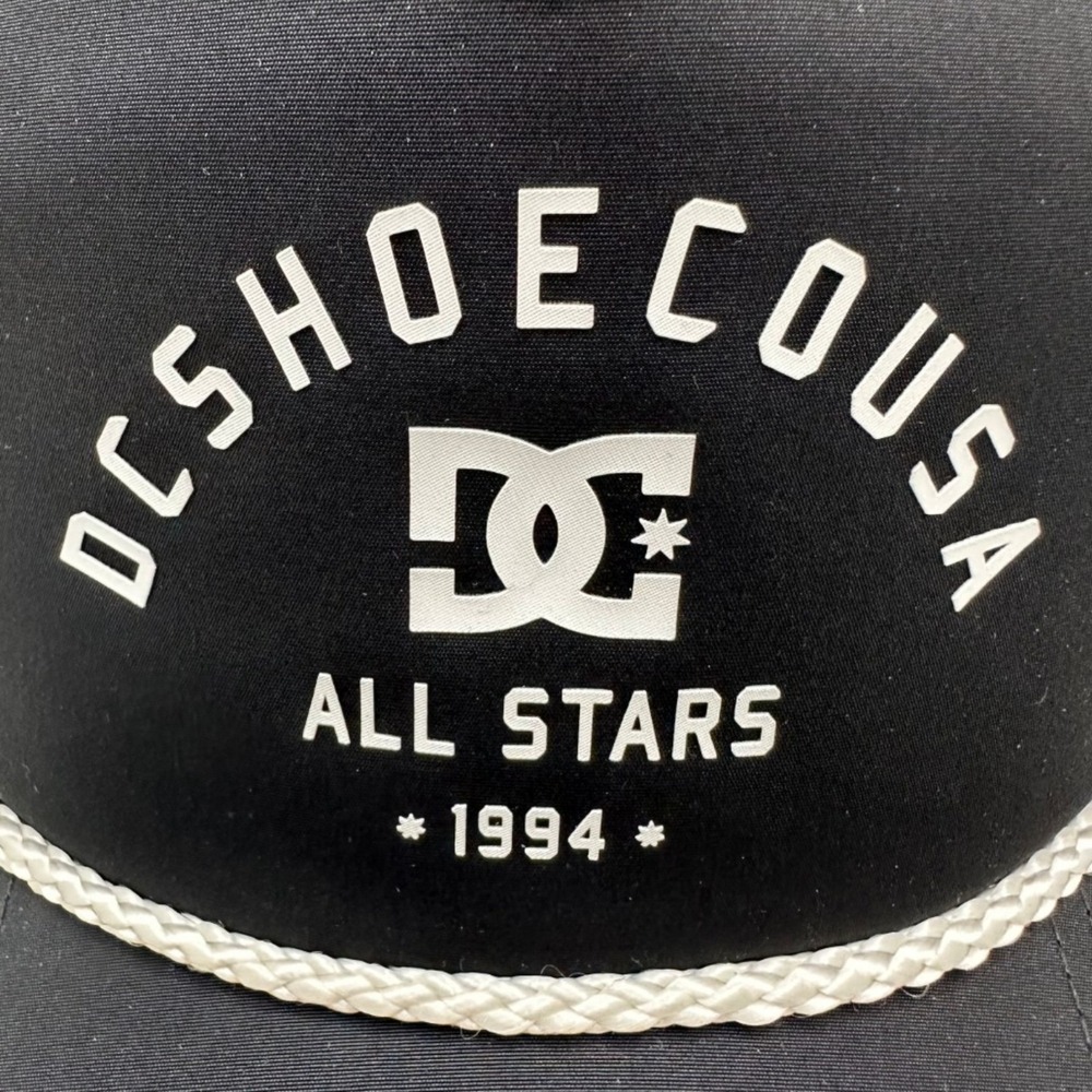 DC Shoes All Stars 1994 Snapback Hat Black Rope Trucker Perforated Cap OSFM NEW - Picture 3 of 12